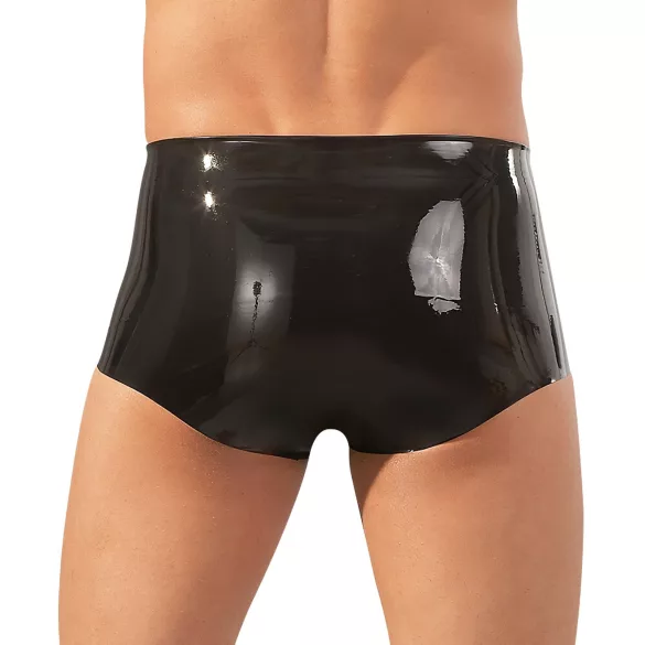 Latex-bokser + penishylse (svart) - L/XL