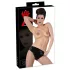 Latex dametruse med innebygd dildo (svart) - M
