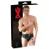 Latex herretruse med innvendig penis og analdildo (svart)