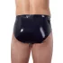 Latex herretruse med innvendig konisk analdildo (svart) - M