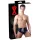 Latex herretruse med innvendig konisk analdildo (svart) - XL