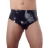 Latex herretruse med innvendig konisk analdildo (svart) - XL