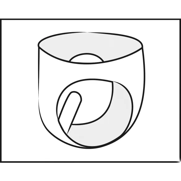 Latex herretruse med innvendig konisk analdildo (svart) - XL
