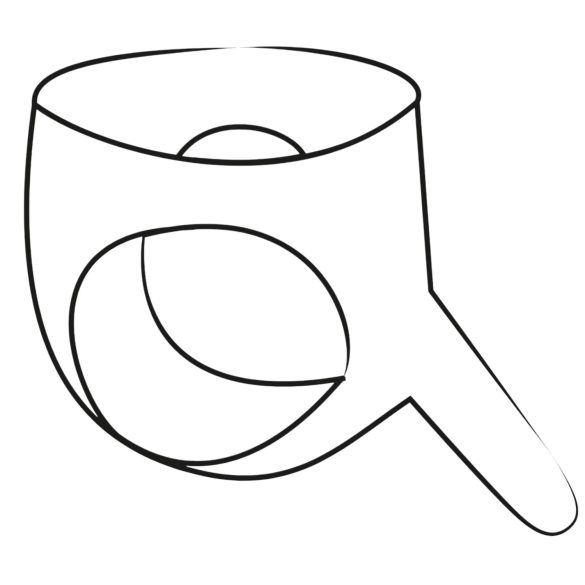 Latex undertøy med ytre dildo - svart (S-L)