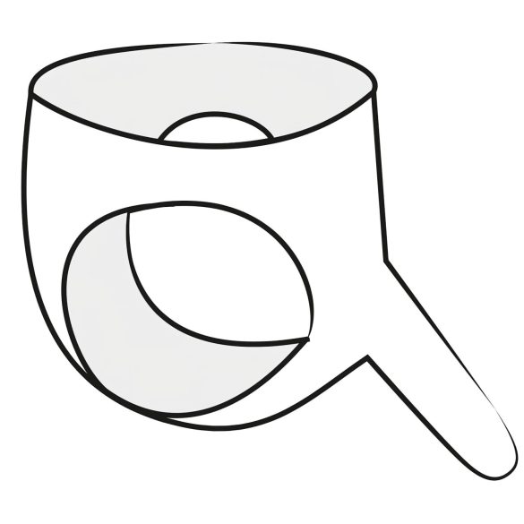 Latex undertøy med ytre dildo - svart (S-L)