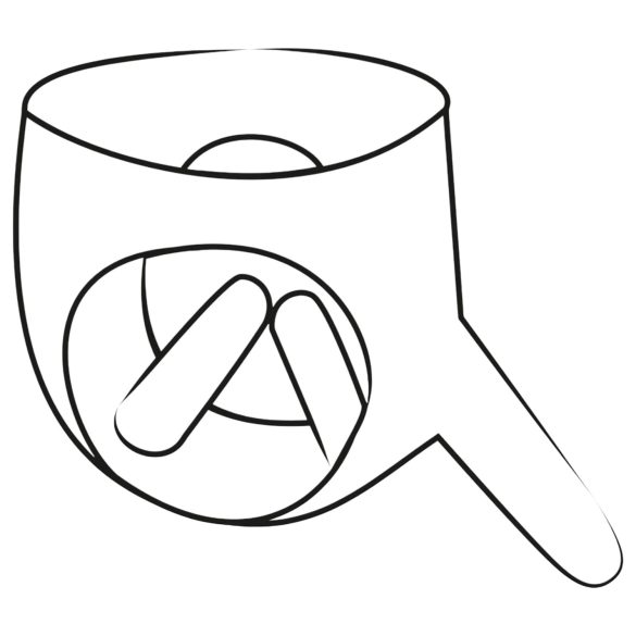 LATEX - ytre undertøysett med 2 dildoer - svart (S-L)