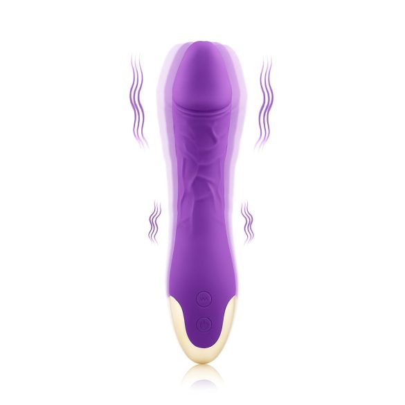Mrow Real Lover - batteridrevet, vanntett, livaktig vibrator (lilla)
