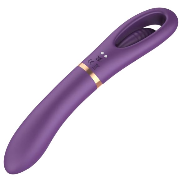 Funny Me Dual - Oppladbar, 2-i-1 tungevibrator (lilla)