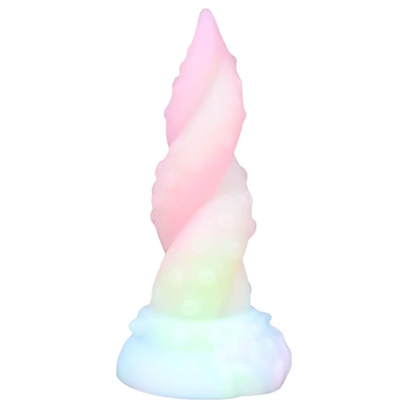 Kraken - Vridt blekksprut-dildo 18 cm (regnbue)