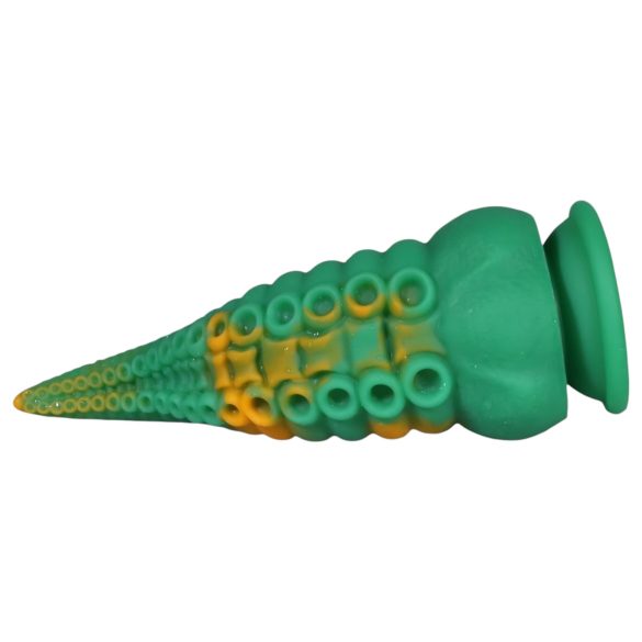 OgazR Octopuss - blekksprutarm dildo - 21 cm (grønn-gul)