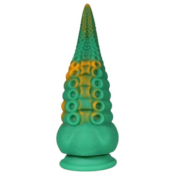 OgazR Octopuss - blekksprutarm dildo - 21 cm (grønn-gul)