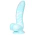 OgazR Havslange - riflet dildo - 17 cm (blå-hvit)