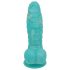 OgazR Havslange - riflet dildo - 17 cm (blå-hvit)