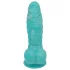 OgazR Havdrage - rillet dildo - 17 cm (blå-hvit)