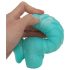 OgazR Havslange - riflet dildo - 17 cm (blå-hvit)