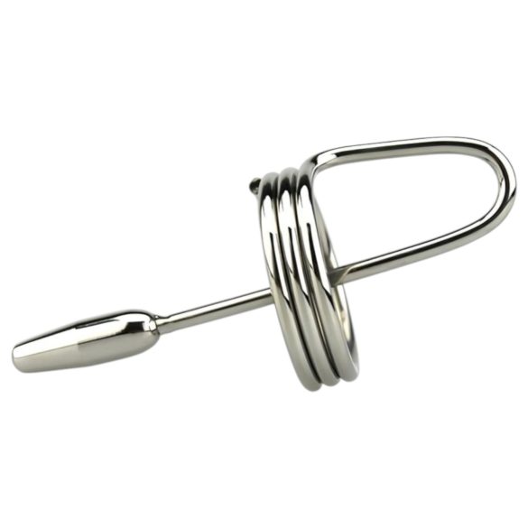 DeepRing - metall dilator med ring - 9cm (sølv)