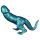 Toppmonster - Dinosaur silikondildo - 26 cm (turkis)