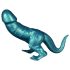 Toppmonster - Dinosaur silikondildo - 26 cm (turkis)