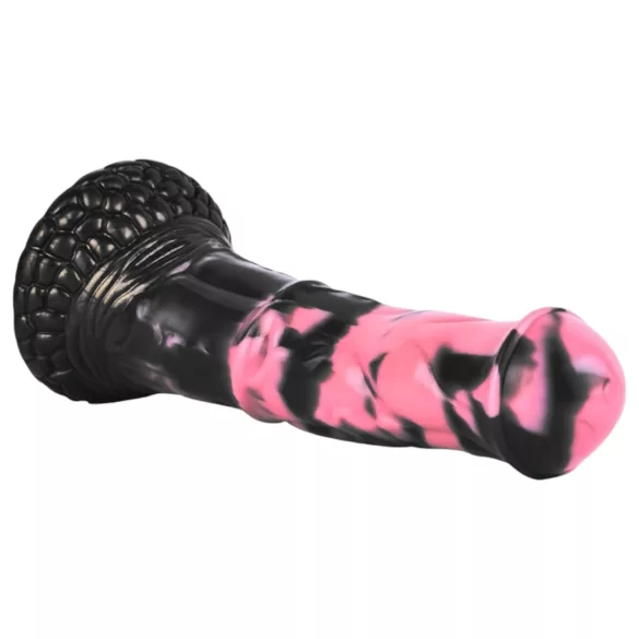 Bad Horse - silikon hestepenis-dildo - 18 cm (svart/rosa)