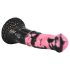 Bad Horse - silikon hestepenis dildo - 18 cm (svart-rosa)