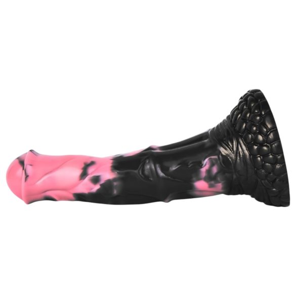 Bad Horse - silikon hestepenis dildo - 18 cm (svart-rosa)