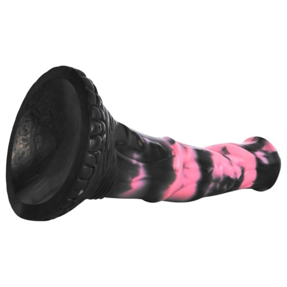 Bad Horse - silikon hestepenis dildo - 18 cm (svart-rosa)