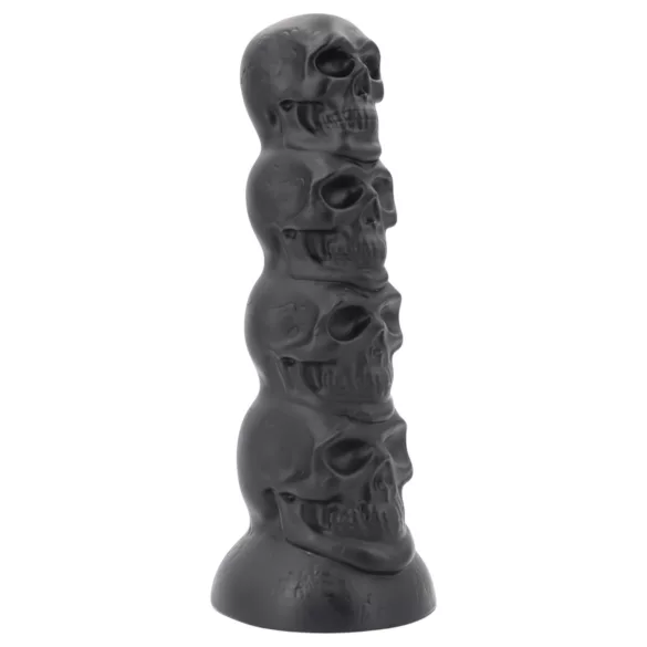 Topped Monster - hodeskalle-dildo - 22 cm (svart)