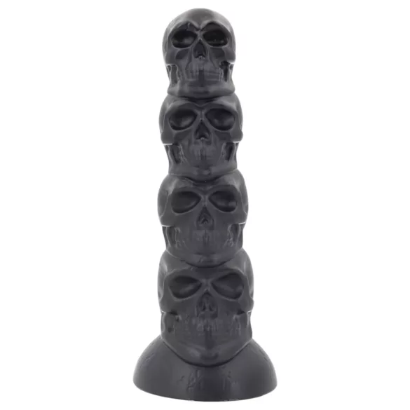 Topped Monster - hodeskalle-dildo - 22 cm (svart)