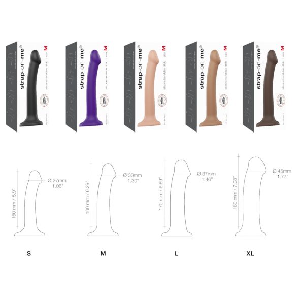 Strap-on-me Dual S - Dobbel Lag Dildo (Svart)