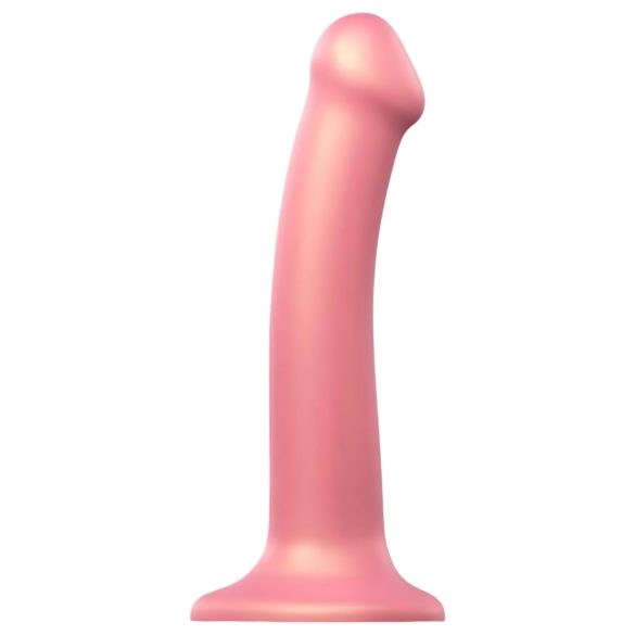 "Strap-on-me Metallic Glans M - hudvennlig dildo (metallisk rosa)"