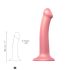 "Strap-on-me Metallic Glans M - hudvennlig dildo (metallisk rosa)"
