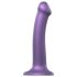 Strap-on-me Metallisk Glans M - hudvennlig dildo (metallisk lilla)