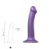 Strap-on-me Metallisk Glans M - hudvennlig dildo (metallisk lilla)