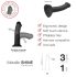 Strap-on-me Metallisk Glans M - hudvennlig dildo (metallisk lilla)