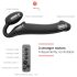 Strap-on-me M - festelig justerbar vibrator - medium (svart)