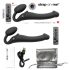 Strap-on-me M - festelig justerbar vibrator - medium (svart)