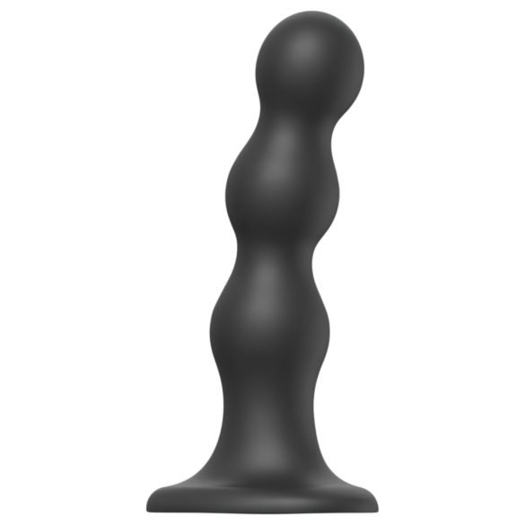 Strap-on-me Balls L - rund, sugekopp dildo (svart)
