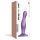 Strap-on-me Curvy M - bølget sugekoppdildo (lilla)