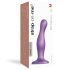 Strap-on-me Curvy M - bølget sugekoppdildo (lilla)