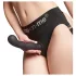 Strap-on-me P&G L - bøyd sugekopp dildo (svart)