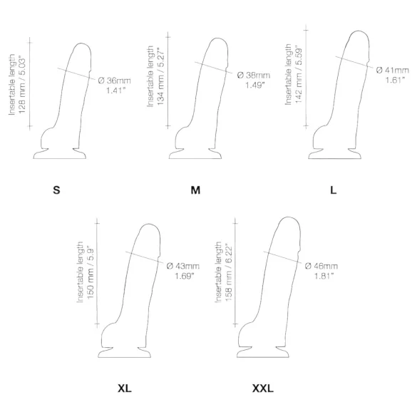 Strap-on-me S - to-lags dildo med sugekopp (hudfarget)