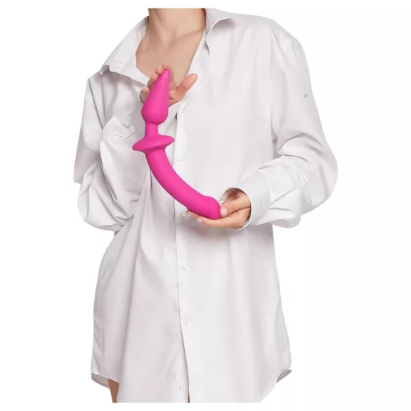 Strap-on-me Switch Semi-Realistic L - 2-i-1 silikon-dildo (rosa)
