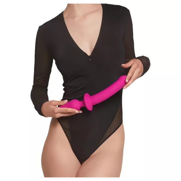 Strap-on-me Switch Semi-Realistic L - 2-i-1 silikon-dildo (rosa)