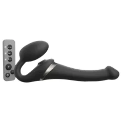 Strap-on-me S - påsettbar, luftbølgevibrator - (svart)