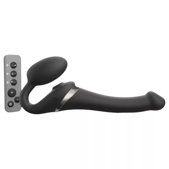 Strap-on-me S - påsettbar, luftbølgevibrator - (svart)