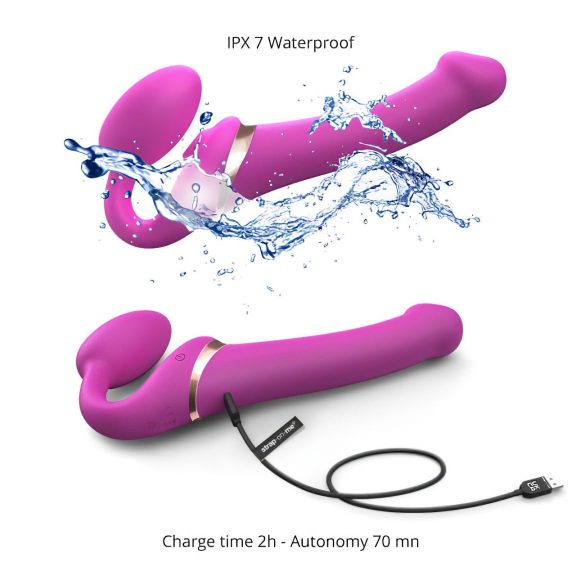 Strap-on-me S - påsettbar luftbølgevibrator (rosa)