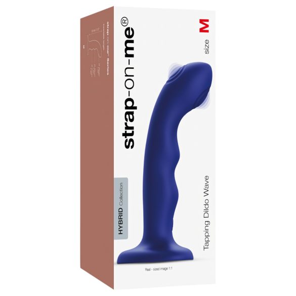 Strap-on-me M - vanntett G-punktvibrator med puls (blå)