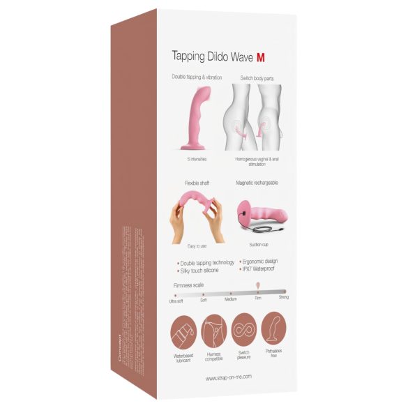Strap-on-me M - vanntett, pulserende G-punktvibrator (rosa)