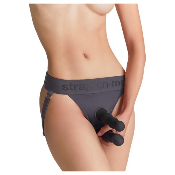 Strap-on-me - justerbar hofterem til dildo - XS-XXL (grå)