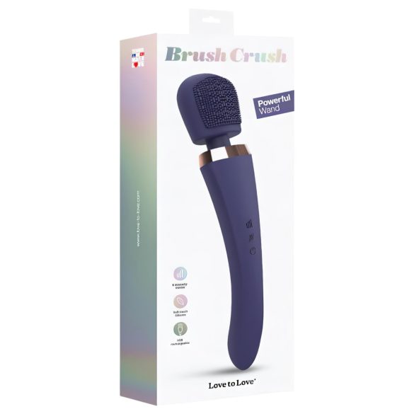Love to Love Brush Crush - massasje wand vibrator (blå)